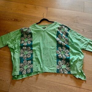 Velvet Mint Green Casual Top